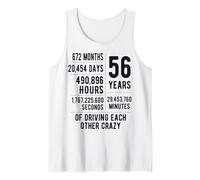 56 Years Married Funny 56th Wedding Anniversary Tank Top