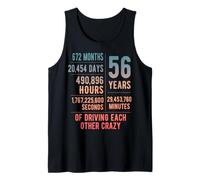 56 Years Married Funny 56th Wedding Anniversary Tank Top