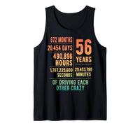 56 Years Married Funny 56th Wedding Anniversary Tank Top