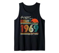 56 Years Old Awesome August 1969 Vintage 56th Birthday Men Tank Top