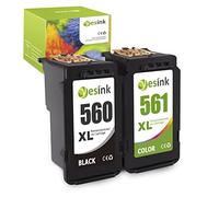 560 561 Ink Cartridges Replacement for Canon 560 561 560xl 561xl PG-560XL CL-561XL Ink Cartridges for Canon Pixma TS5350 TS7450 TS5351 TS5352 TS5353 TS7451 (1 Black, 1 Colour)