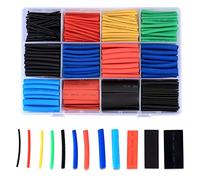 560 Pcs Heat Shrink Tubing Kit, Electric Insulation Heat Shrink Wrap Cable Sleeve, Cable Wire Shrink Wrap Sleeving Connectors for Electrical Mechanical Protection(5 Colors/12 Sizes)