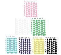 560 PCS Star Face Pimple Patches Hydrocolloid Spot Stickers, Colourful Face Acne Dots In Purple Green Black White Pink Cyan Yellow, Cute Invisible Skincare Patches For Teens Adults Daily Use