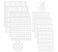 560 Pieces Double-Sided Adhesive Dots, 8/10/20/30 mm Round Transparent Sticky Dots, Removable Traceless Adhesive Sticker, Waterproof Adhesive Paste Dot, Multipurpose Adhesive Dots for Wall, Wood