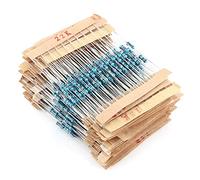 560pcs 56 Values Metal Film Resistor Kit 1% Tolerance 1/4W High Precision Electronic Components Assortment for DIY Circuits Repair and Electronics Projects