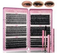 560pcs Cluster Lashes Kit with Lash Glue&Remover 40D+50D+60D+80D+100D+120D Fluffy Volume Individual Eyelashes Kit D Curl Strip Eye Lashes Clusters(8-16mm DIY Eyelash Extension)