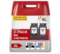 560XL 561XL Ink Cartridge Replacement for Canon PG-560 CL-561 Ink Cartridge | Replacement for Canon PIXMA TS5350 TS5350a TS5350i TS5352 TS5352a TS5353 TS5353a TS7450i TS7451 TS7451a Printers, 2-Pack