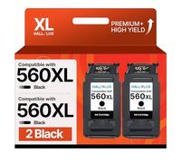 560XL 561XL Ink Cartridges, PG-560 Black & CL-561 Colour XL, High Capacity Replacement Canon 560 561 Ink Cartridges for Pixma TS5350 TS5351 TS5352 TS5353 TS7450 TS7451 (2 Pack)