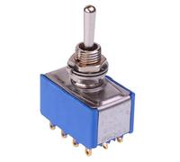 5664CT2RAB APEM (On)-On-(On) Momentary 6.35mm Miniature Toggle Switch 4PDT 4A 30VDC