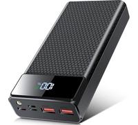 56800mAh 65W Power Bank USB-C Battery Pack, Portable Charger Fast Charging With LCD Display 4 Outputs & 2 Inputs PowerBank Compatible with iPhone, Samsung, iPad,Tablets