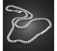 (56cm) Classic Really 100% 925 Sterling Silver Box Chain Necklace Fashion Men & Women 3mm 18-26 Inch Choker Hip-hop Punk Jewelry