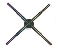 56cm Naked Eye 3D HD Fan Holographic Projector 678 LED Remote Advertising Display Support Picture Video Gif logo WIFI Connection