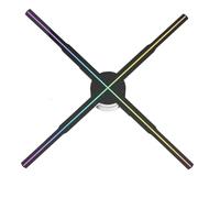 56cm Naked Eye 3D HD Fan Holographic Projector 678 LED Remote Advertising Display Support Picture Video Gif logo WIFI Connection