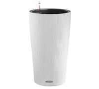 56Cm Tall Planter, White Plastic Self-Watering Indoor And Outdoor Planter Lechuza Cilindro Color D32 H56 Cm