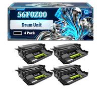 56F0Z00 Drum Unit Compatible for Lexmark MS310d MS310dn MS410dn MS312dn MS410d MS415dn MS510dn MS610de MS610dn MS610dte MS711dn Printers, With Chip Large Capacity 60000 Pages (4 Pack Black)