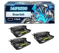 56F0Z00 Drum Unit Compatible for Lexmark MS321dn MS421dn MS421dw MS521dn MS621dn MS622de Printers, With Chip Large Capacity 60000 Pages (3 Pack Black)