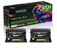 56F0Z0E Compatible for Lexmark Drum Unit with Chip MX 520 Series MX 521 ade MX 521 de MX 522 adhe MX 522 adhs MX 522 Printers (2-Pack Black)