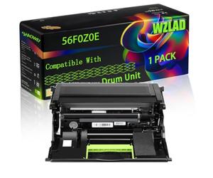 56F0Z0E Compatible for Lexmark Drum Unit with Chip MX 520 Series MX 521 ade MX 521 de MX 522 adhe MX 522 adhs MX 522 Printers (1 Pack Black)