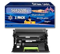 56F0Z0E Drum Unit Compatible for Lexmark MS 420 Series MS 421 dn MS 421 dw MS 520 Series MS 521 dn MS 620 Series Printers, High-Definition Printing Effect with Chip, 60000 Pages (1 Pack Black)