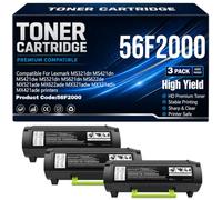 56F2000 for Lexmark MS321dn MS421dn MS421dw MS521dn MS621dn MS622de MX521ade MX622ade MX321adw MX321adn MX421ade Toner Cartridges with chip 6000 Pages