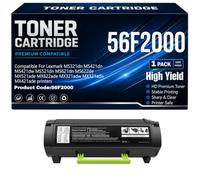 56F2000 for Lexmark MS321dn MS421dn MS421dw MS521dn MS621dn MS622de MX521ade MX622ade MX321adw MX321adn MX421ade Toner Cartridges with chip 6000 Pages
