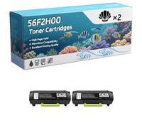 56F2H00 Toner Cartridges Compatible for Lexmark MX321ADN MX321ADW MX421ADE Printers, High-Definition Printing Effect with Chip, 15000 Pages (2-Pack Black)