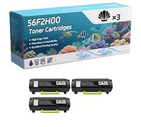 56F2H00 Toner Cartridges Compatible for Lexmark MX321ADN MX321ADW MX421ADE Printers, High-Definition Printing Effect with Chip, 15000 Pages (3 Pack Black)