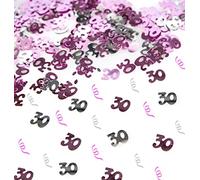 56g Pink & Silver 30th Birthday Confetti Foil Metallic Glitz Table Scatter Sprinkles Age Bday Party Decorations