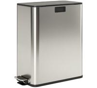 56L Dual Kitchen Bin With Removable Inner Buckets For Recycling And Waste - HOMCOM | TJ Hughes