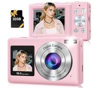 56M 2.7K Dual-Screen Digital Camera Pink