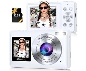 56M 2.7K Dual-Screen Digital Camera White