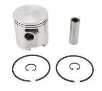 56mm Piston Kit with Piston Ring, Outboard Motor Piston Assy Pin Clips Set, 15-25 - Durable Steel Alloy, Easy Installation, Performance Restoration