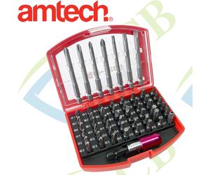 56PC CRV SCREWDRIVER BITS SET WITH CASE SLOTTED PHILLIPS POZI SECURITY TORX HEX