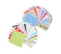 56pcs 10 * 10cm Squares Patchwork Fabrics Patchworks Fabric Bundles for Sewing Cotton Pattern Floral Fabrics Square Patchwork Mixed Squares Bundle for DIY Precut Artcraft Sewing Fabric