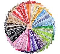 56Pcs 5.9" x 5.9" Fabric Bundles, Top Cotton Quilting Sheets, Precut Multi-Color and Different Pattern Squares Patchwork, for Sewing Crafting Home Party DIY Sewing Mask.