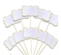 56PCS Buffet Party Food Labels Mini Chalkboard Food Banners Charcuterie Board Accessories Appetizer Signs Blank Buffet Labels for Cupcake Decorations Party Decorations Can Be Written On (White)