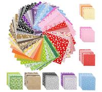 56PCS Cotton Fabric Squares Bundles 15 x 15cm, Cotton Floral Quilting Fabric, Soft Durable Material & Multi Color Patterns for Sewing Crafting, Quilting, Embroidery, DIY Sewing Kit