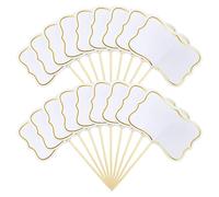 56Pcs Food Labels for Buffet, Mini Signs Party Food Flags, Writale Blank Buffet Toothpick Labels, Cheese Label for Cupcake Toppers, Fruit Salad, Party Decorations