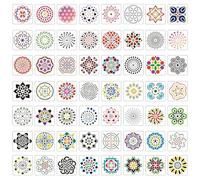 56pcs Mandala Stencils, 9x9cm Reusable Mandala Stencils for Painting Mandala Dotting Stencil Crafts Drawing Templates for Rocks Wood Canvas Fabric Art Projects