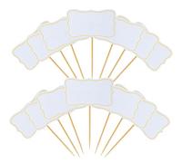 56PCS Party Food Labels for Buffet, Mini Chalkboard Signs for Food, Blank Toothpick Flags Cocktail Sticks Party Food Flags for Buffets to Write it On Cupcake Toppers Cheese Labels