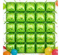 56pcs Square Green Foil Balloons Wall Backdrop,Anniversary Bachelorette Wedding Proposal Birthday Valentines Day Home Party Decorations Baby Shower Party Decorations