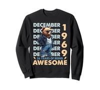 56th Birthday Bear Legends December 1969 56 Years Old Mens Sweatshirt