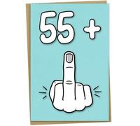 56th Birthday Card, 55 + 1, Funny Birthday Card for 56 Year Old Women or Men, 5x7