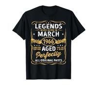 56th Birthday Decoration Legends Were Born In March 1966 T-Shirt
