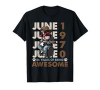 56th Birthday Dog Lover June 1996 Vintage 56 Years Old Men T-Shirt