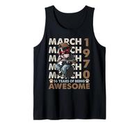 56th Birthday Dog Lover March 1970 Vintage 56 Years Old Tank Top