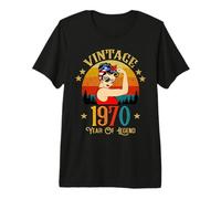 56th Birthday Gift 56 Years Old for Women Retro Vintage 1970 Premium T-Shirt