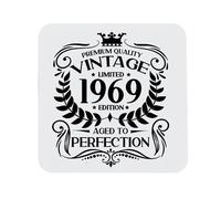 56th Birthday Gift for Men Vintage 1969 Aged to Perfection Printed Coaster Present for 56 Year Old Etched Printed Placemat (Printed Coaster)