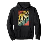 56th birthday gifts for 56 years old men women vintage 1970 Pullover Hoodie