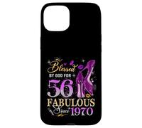 56th Birthday Queen Blessed by God 56 Fabulous Since 1970 Case for iPhone 15 Plus